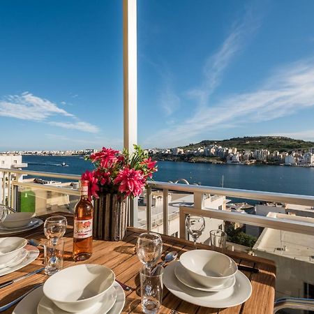 Bayview 2 Bedroom Seaview Apartment With Large Terrace With Panoramic Views - By Getawaysmalta St. Paul's Bay Exterior foto