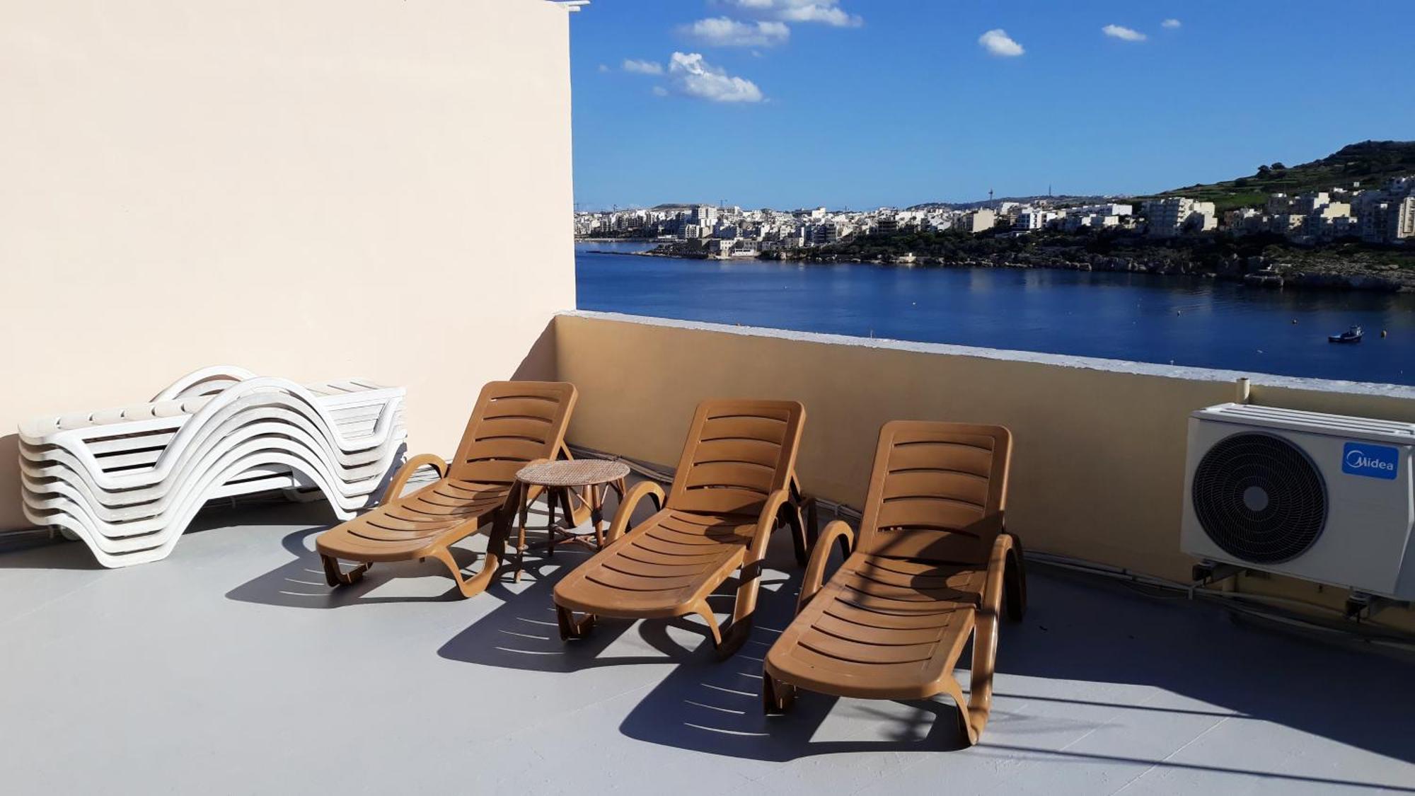 Bayview 2 Bedroom Seaview Apartment With Large Terrace With Panoramic Views - By Getawaysmalta St. Paul's Bay Exterior foto