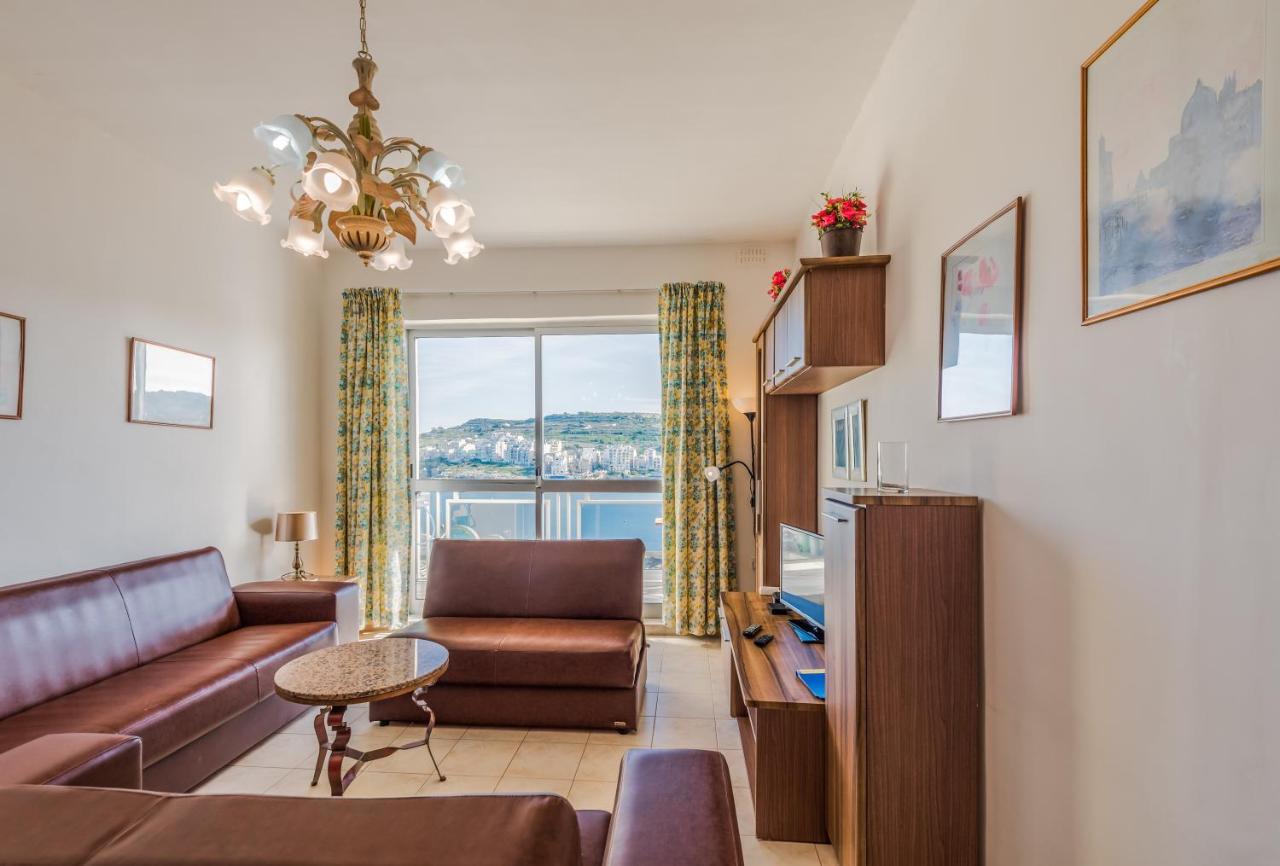 Bayview 2 Bedroom Seaview Apartment With Large Terrace With Panoramic Views - By Getawaysmalta St. Paul's Bay Exterior foto